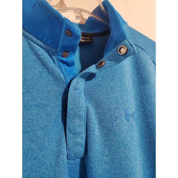Under Armour Sweaterfleece Snap Mock Coldgear Loose Golf Pullover Mens Size XL - Picture 3 of 11